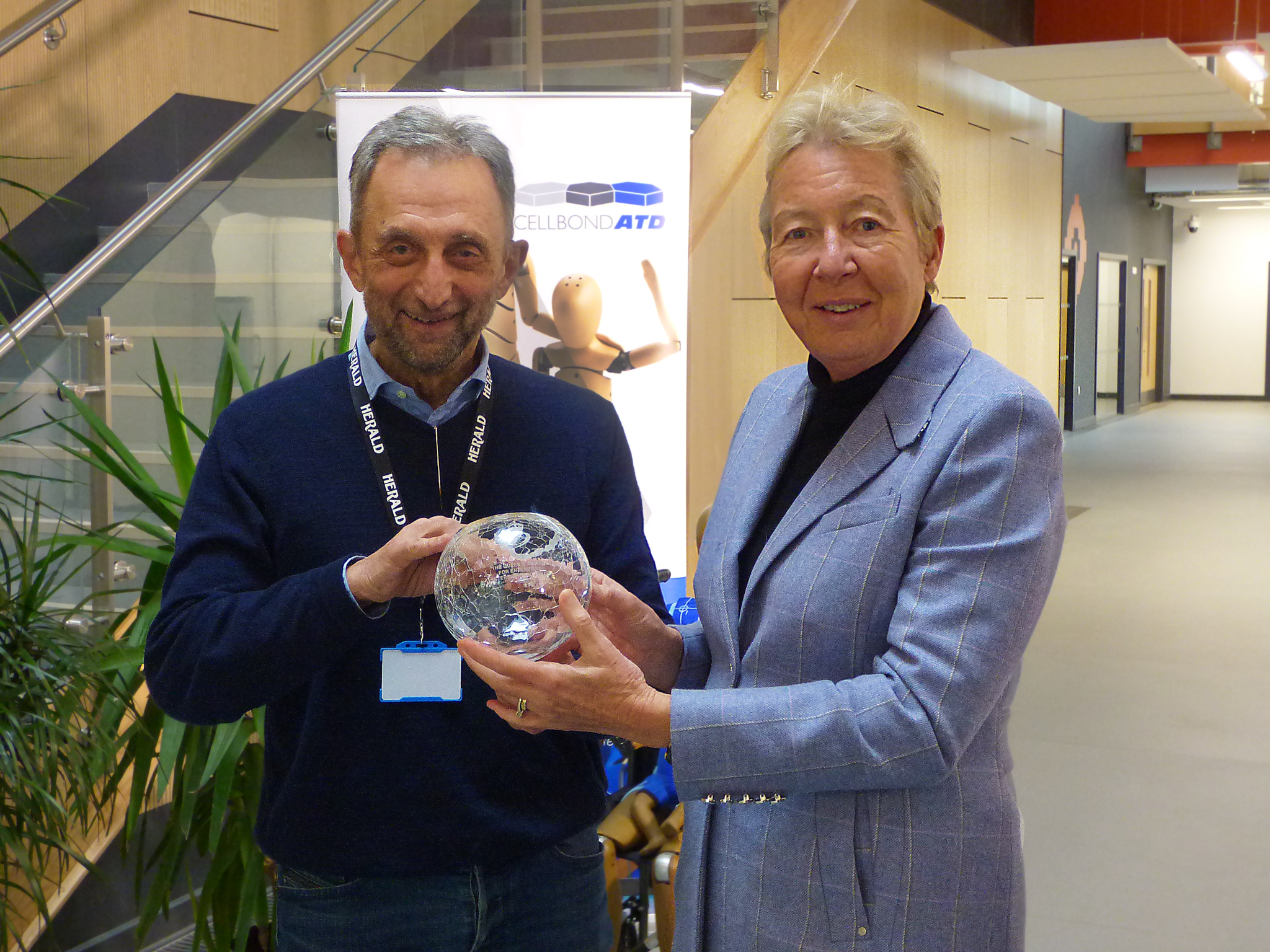 Dr. Mike Ashmead receives Queen’s Award from Lord-Lieutenant of Cambridgeshire, Julie Spence OBE, QPM