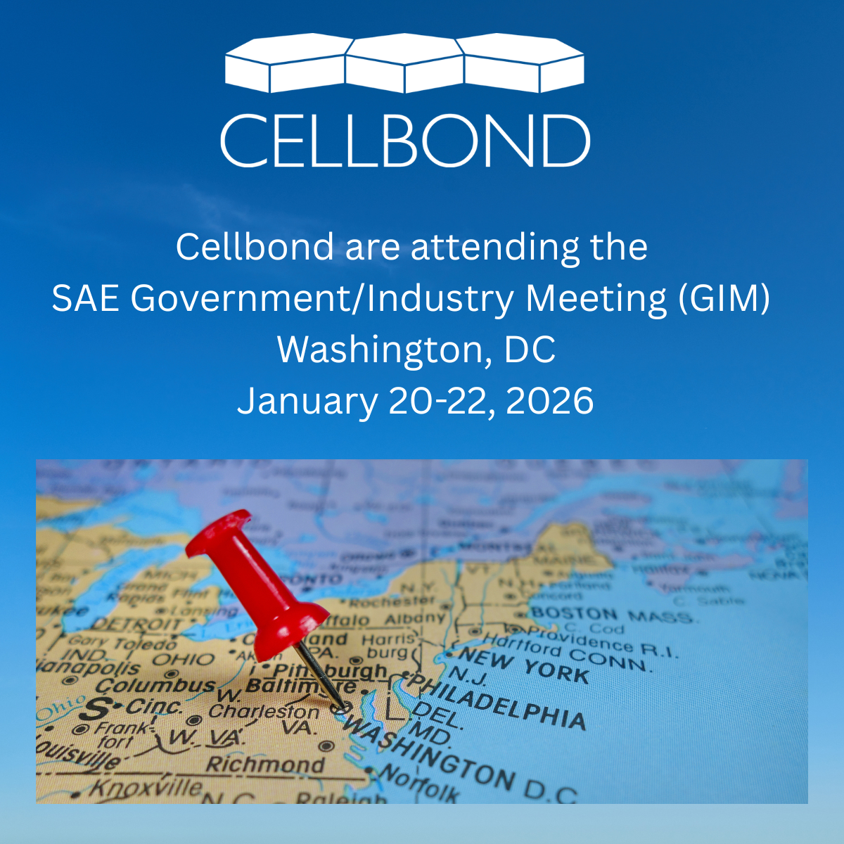 Cellbond to Attend SAE Government/Industry Meeting 2026 in Washington, DC